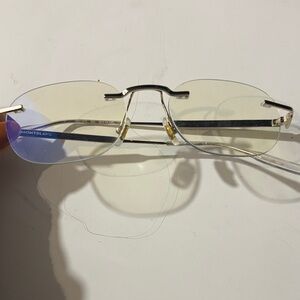 Montblanc Rimless Glasses with Light Yellow Tint